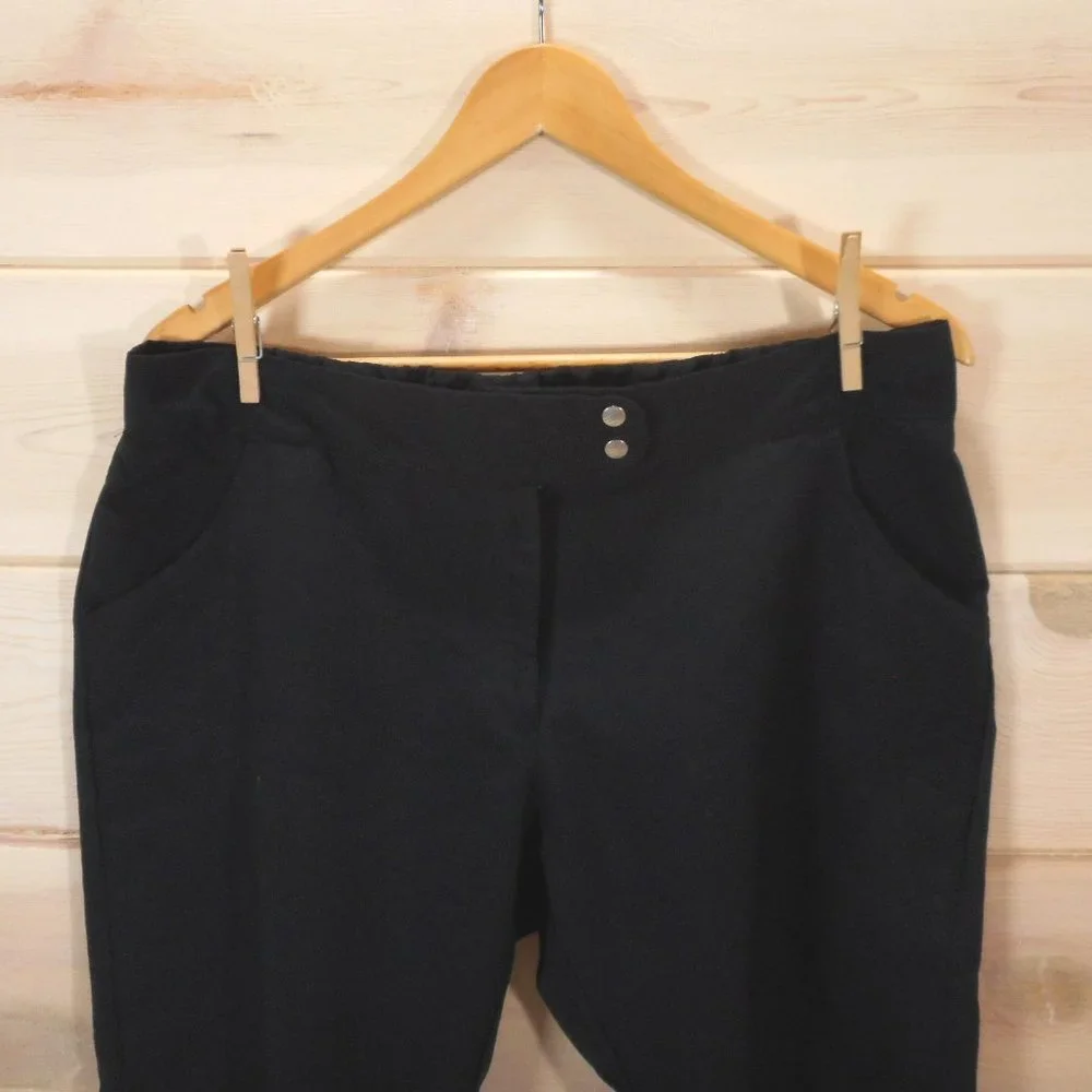 Adidas Dress Golf Shorts Men's Size L Black w/ Slash Pockets, Back Zip Pocket